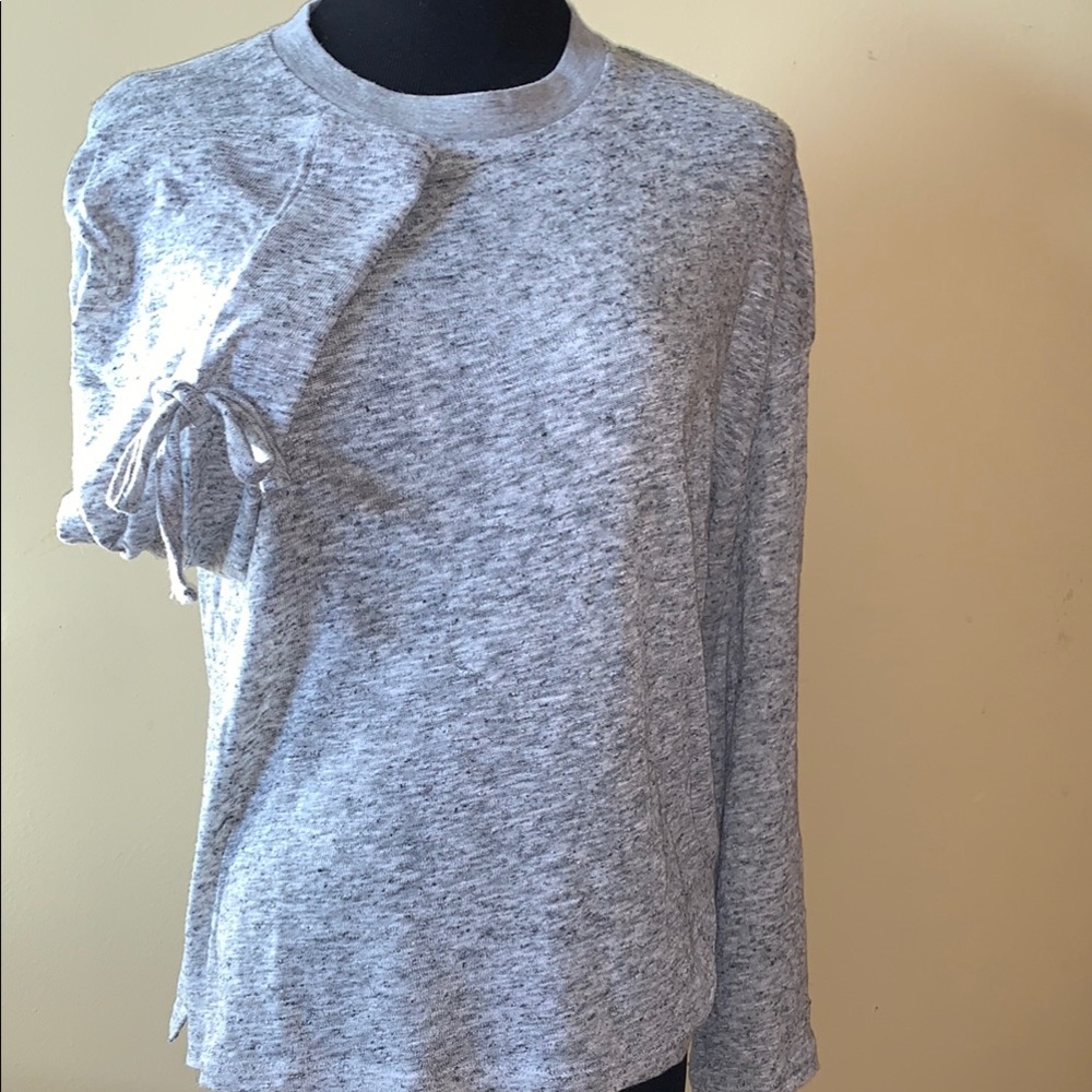TopShop gray long sleeve thin sweater Size 4 super soft